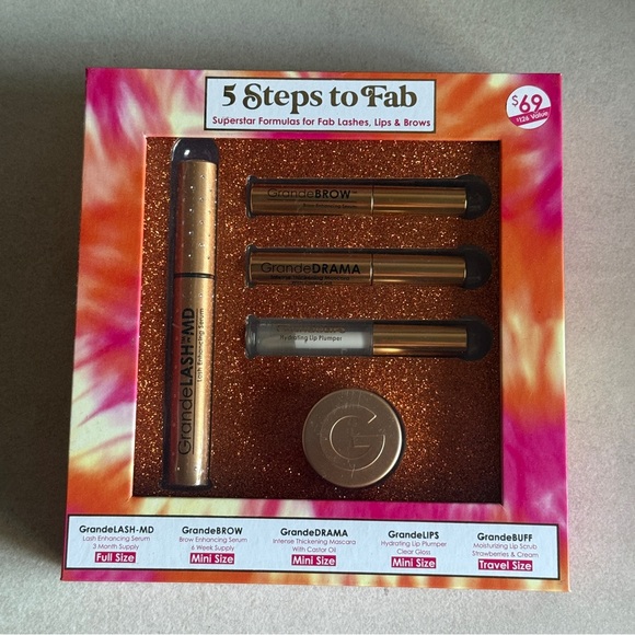 Grande Cosmetics 5 Steps to Fab Lash Brow Lip Set - Picture 1 of 2